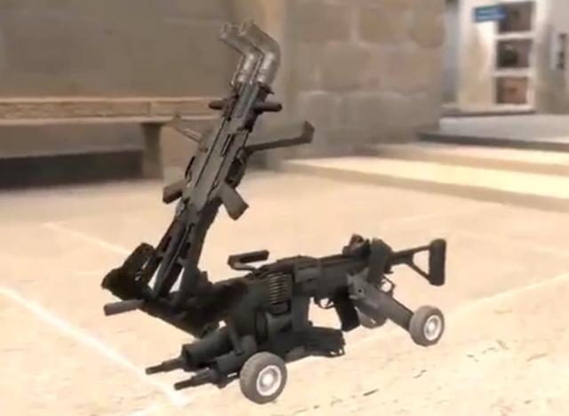 PUBG玩家自制高科技 能當車開的M249
