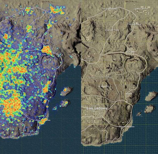 《绝地求生》交火地点大数据：这两个地方人人都是刚枪怪